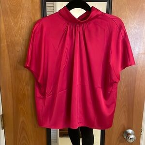 Banana Republic Satin Fuchsia Top